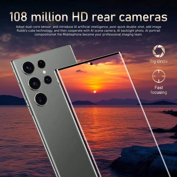 Original S24 ULTRA Celular Android Smartphone 5G 1TB Mobile Phone with 108MP Rear Camera Dual SIM Card