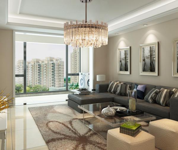 Modern Round LED Light Chandelier Luxury Clear Crystal Lampshade kitchen chandelier(WH-CY-178)