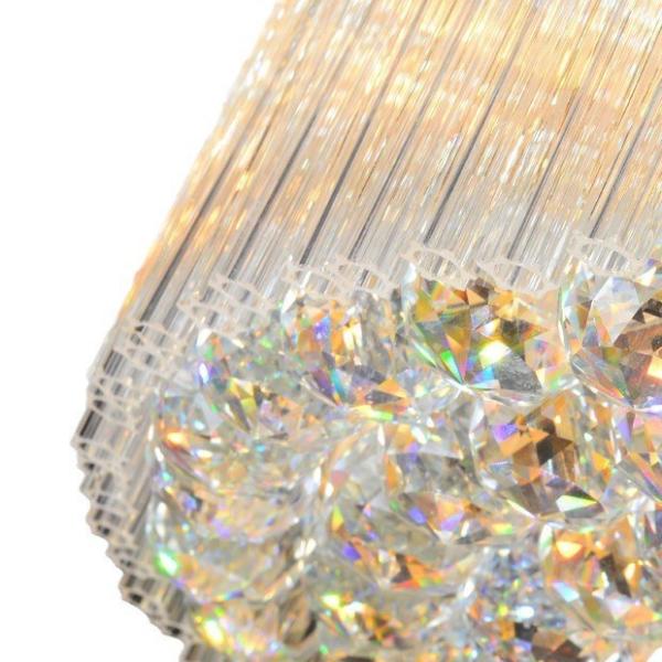 E14 Light Source Iron Crystal Ceiling Light for Modern Hotel and Home Design