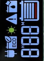Panel de pantalla LCD de 2 dígitos de color negro de VA 8PIN FPC Conectar fuente de alimentación 5V