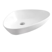 Fregadero de cerámica de diseño moderno con un solo tazón, lavabo de mesa artístico para baño, instalación sobre encimera