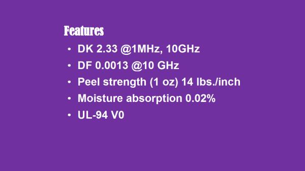 Rogers DiClad 870 laminates | 31mil(0.787mm), 93mil (2.286mm), 125mil (3.175mm)