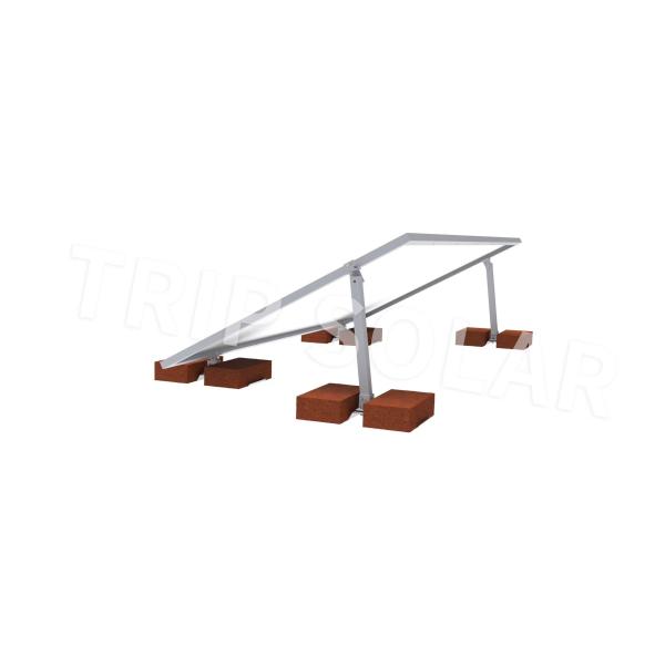 25-30 Years of Service Life Solar Railing Ballasted Roof Mounting System for Flat Roof
