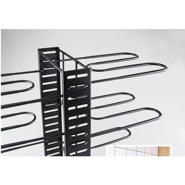 Five Storey Iron 380mm Height Steel Kitchen Basket Rack For Pan Organizing