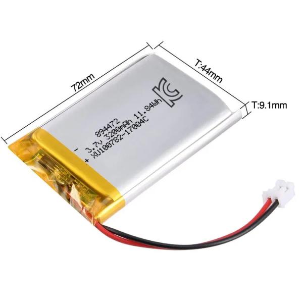 894472 3.7v  3200mah Rechargeable Li Ion Battery Pack For Drone