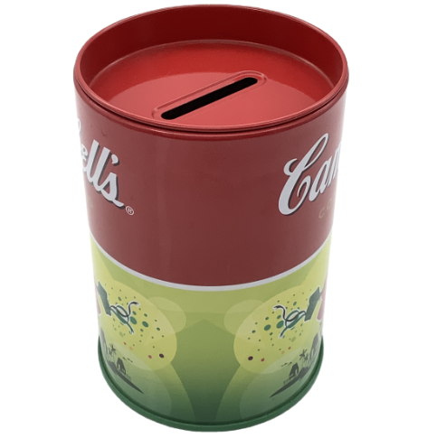 almacenamiento de encargo de la moneda de la caja de Tin Cans Kids Tin Money de la hojalata de 0.35m m