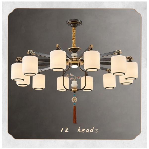 New Chinese Chandelier Lotus Lamp Box Restaurant Tea Room Living Room Light
