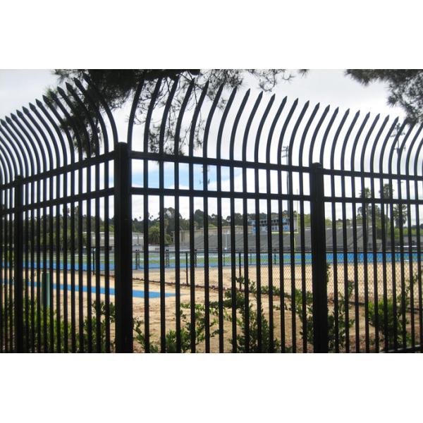 Garden Black Metal Anti Rust Galvanized Steel Fence 6ftx8ft