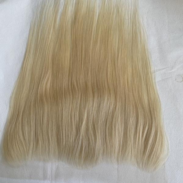 Blonde 613 Transparent HD Lace Frontal Brazilian Straight Human Hair Blonde Color 13x6 613 HD Frontal with Bundles