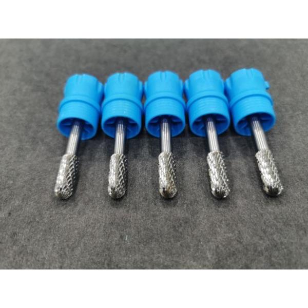 Cylinder Shape Tungsten Carbide Rotary Burrs With Radius End Round Head Cut For Wood Metal Steel