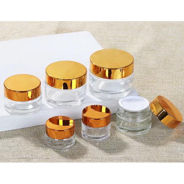 Aluminium Cap Glass Cosmetic Pots 5-200gram Frosted Cosmetic Cream Jar