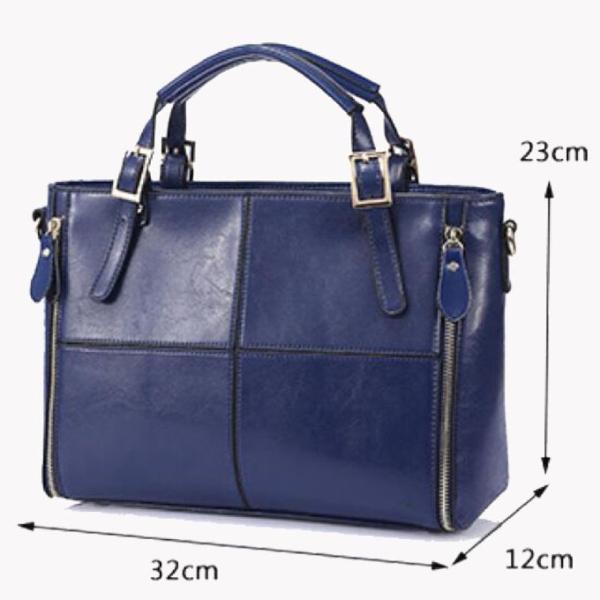 Сумка Tote воска масла женщин перекрестная шить кожаная