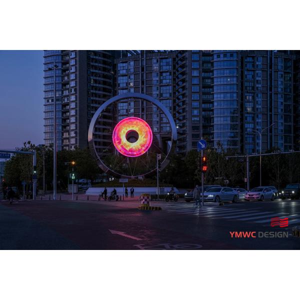 Stainless Steel Large Photoelectric Interactive Device for City Park Sculpture Square