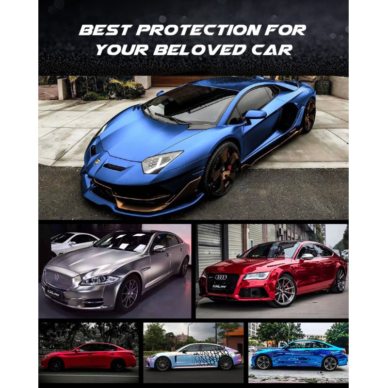 Anti Scratching Car Wrap Vinyl Film Roll Gloss Change Color Transparent Tpu Film 17m