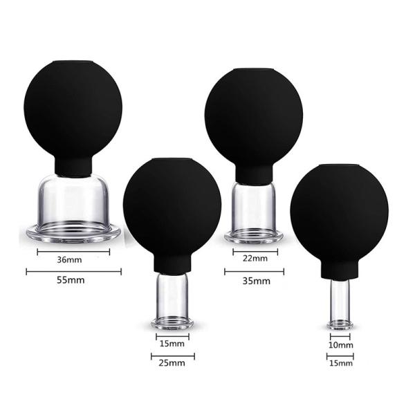 4Pcs PVC Suction Vacuum Massage Jars Vacuum Cupping Therapy Set For Health for Improved Health