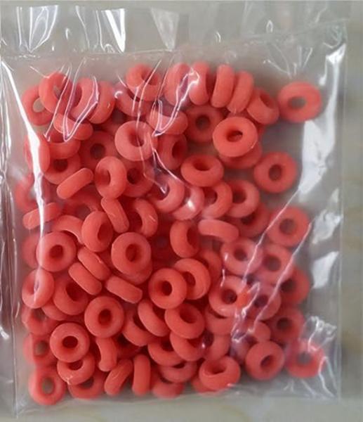 Latex Castration Rings Bands For Goat And Other Animal 100pcs Per Bag Color orange