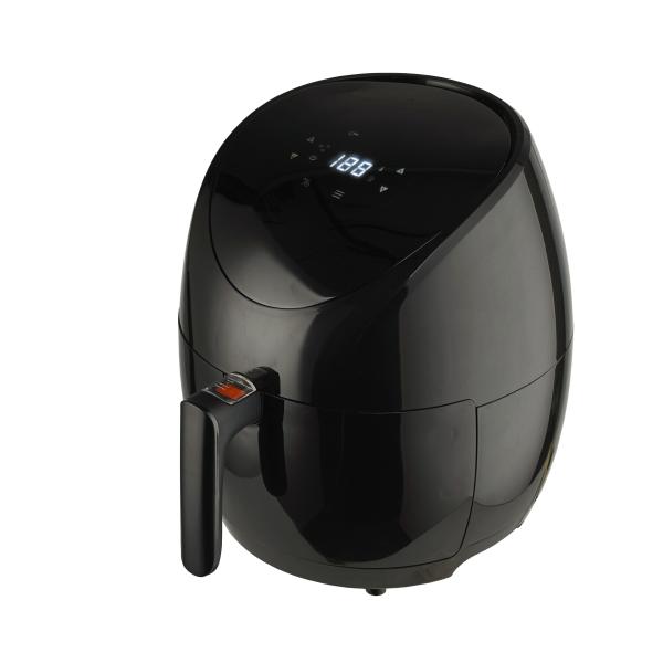 LCD Hot Air Fryer 1500w , Oil Free Black Air Fryer For Promotional
