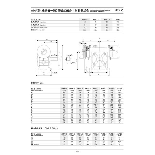 20W Clutch And Brake Group Integrated Magnetic AMP Type for Industrial Applications