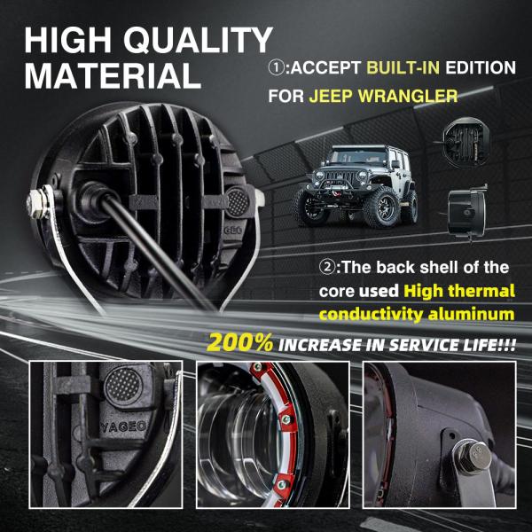 50W 5000LM AC DC 8V 12V 80V Lumières LED de brouillard / de conduite projecteur extérieur projecteur Lentille DRL bleu rouge orange