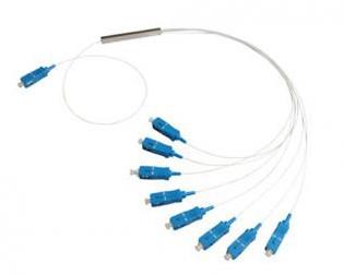 1*8 Fiber Optic PLC Splitter With SM FC SC ST LC Fiber Connector