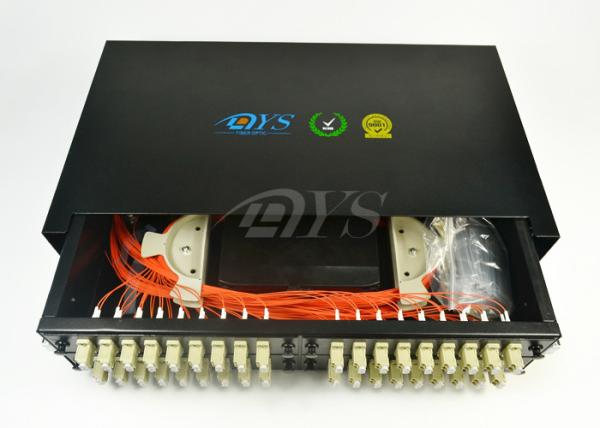 19 23 2U 72 montagem em rack do painel de remendo da fibra ótica do núcleo OTB 005 de aço inoxidável