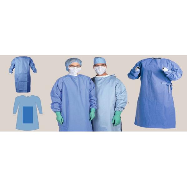 Disposable SMS surgical gown,blue color,SMS,protective sterilized