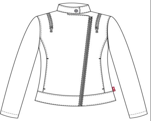 High Fashion Navy Ladies PU Jacket , Womens Leather Coats LEDO1721