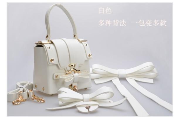 2016 new Japanese and Korean bow mini shoulder bag diagonal small square handbag