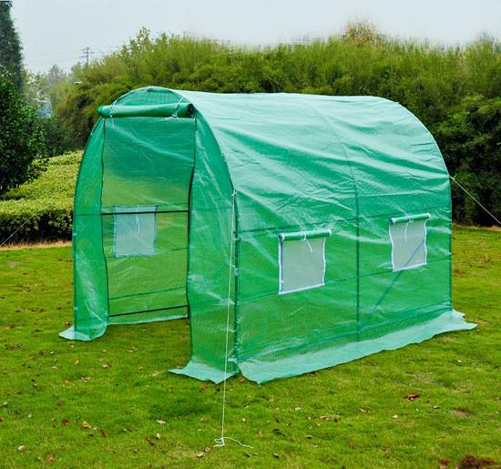 Windproof Walk In Tunnel Greenhouse UV Layer Protection Plastic Connectors
