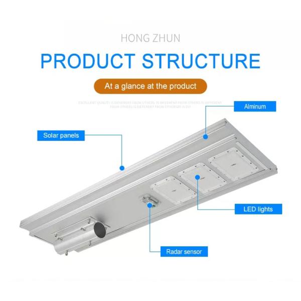 All In One Integrated Solar Street Light 200W 4 Heads 1000x320x50mm