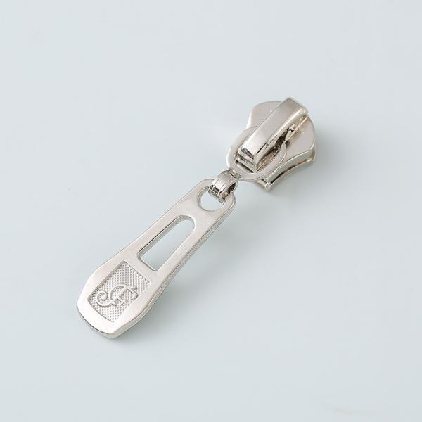 Silver #5 Metal Zipper Slider Rust Resistant With Customizable Finishes