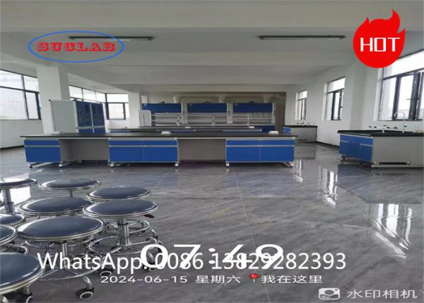 Tough Chemical Resistant Chemistry Lab Workbench Laboratory Workbench for School Chemistry Lab with Multiple Cabinets