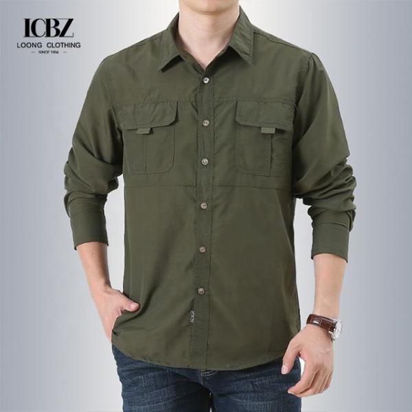 Logotipo personalizado Quente Suave Clássico Cheque Marinha 100% de algodão Camisa masculina para uso confortável