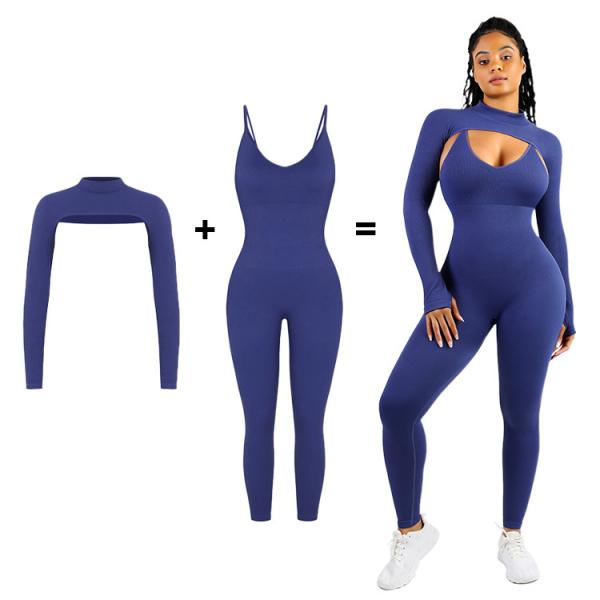 Fitness Clothing Women Activewear Sportswear Yoga Seamless Workout Rompers Plus Size