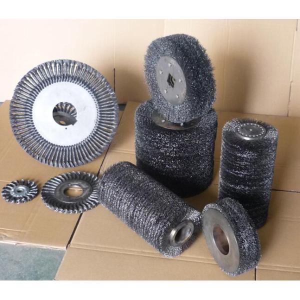 Professional Metal Shaft 150mm Diameter Grinding Rust Removal Wire Brush Roller