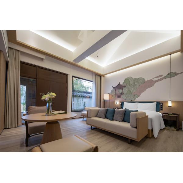 Set de mobiliário de quarto de hotel de estilo moderno, incluindo cama e outros itens individuais