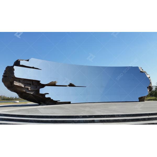 Скульптура большого хрома на открытом воздухе, скульптура металлической скалы высотой 7,5 м