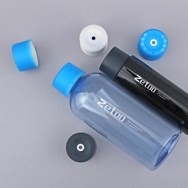 Customized PET Cosmetic Bottles Blue / Black Cosmetic Empty Bottles