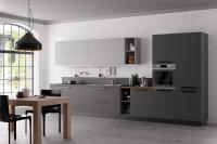 Armoires de cuisine personnalisées gris et noir