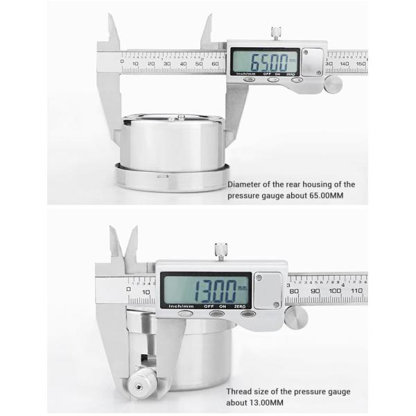 YE60BF M14*1.5 Isolation Diaphragm Capsule Pressure Gauge for Liquid Gas Measurement