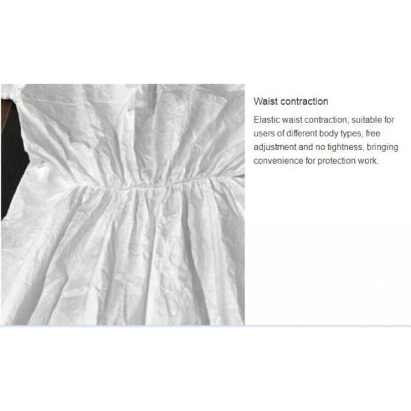 Medical Hooded Disposable Coveralls White Disposable Chemical Suit
