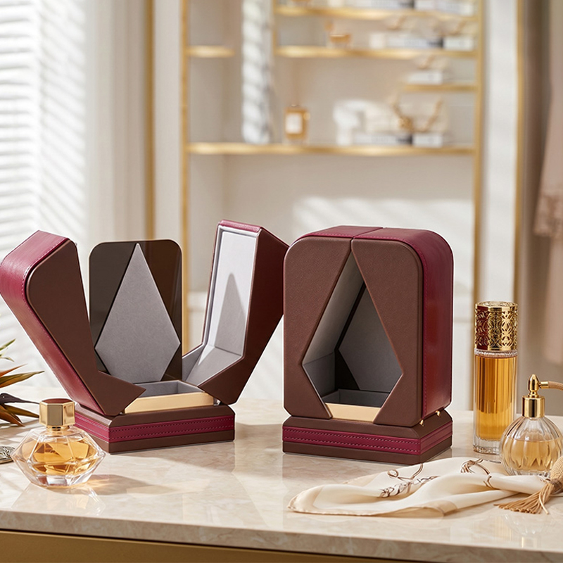 Vintage Brown Double-Door Luxury Custom Perfume Box For Display Wholesale