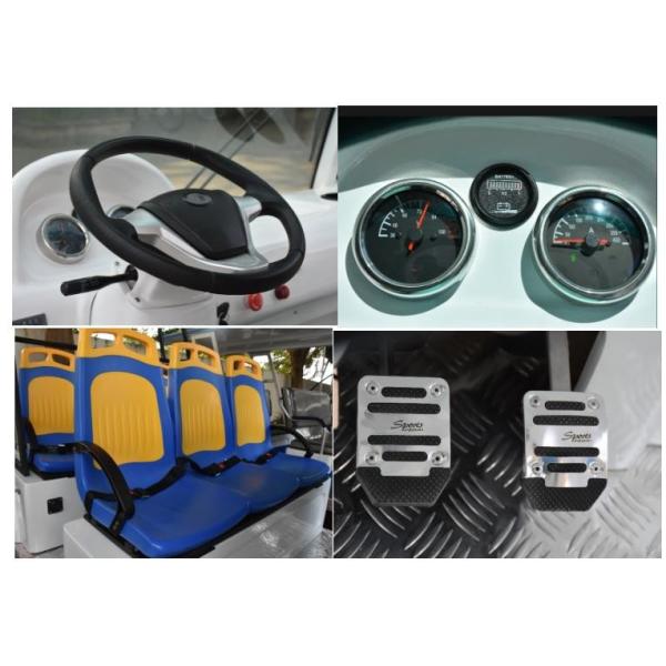 White Rustproof Body Electric Sightseeing Car 1 Year Warranty