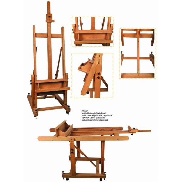 Multi - Angle Sturdy Artist Painting Easel Wooden Painting Stand Custom Logo