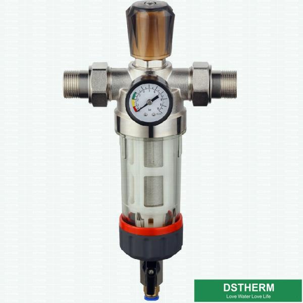 Corpo de bronze lavável da casa inteira com medidor de água Mesh Brass Water Pre Filte de aço inoxidável
