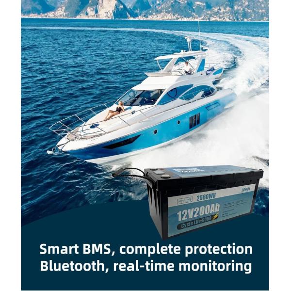 12В морская литийная батарея 100Ah 200Ah 300Ah Электрическая батарея лодочного двигателя