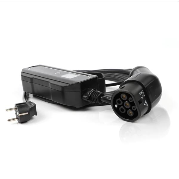 Заряжатель LCD автомобиля EV заряжателя 16A 230V типа 2 портативный EV Schuko и запланированное время