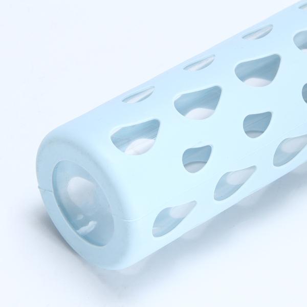 Personlized Single Wall Glass Drinking Bottles Silicone Sleeve 300ml