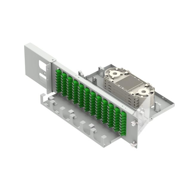 19 дюймовое оптоволоконное оборудование LC APC тип 96 ядер Swing Optical Patchpanel с 5 временем