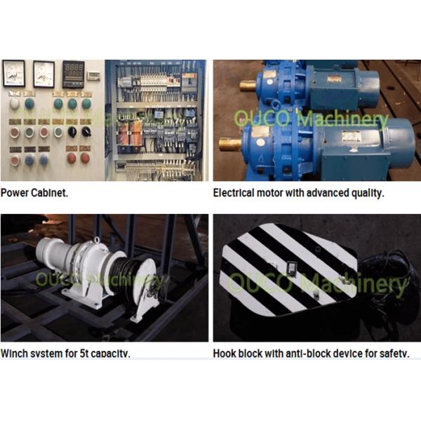 3 Tons 4M Compact Design Ship Crane With Stiff Boom / Hydraulic System